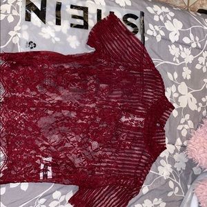 Beautiful burgundy lace top